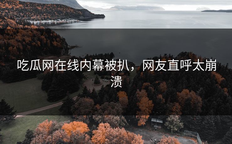 吃瓜网在线内幕被扒，网友直呼太崩溃