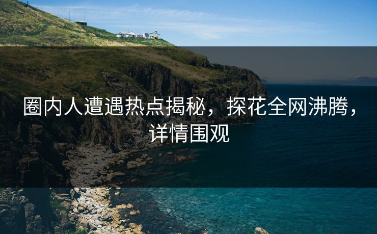 圈内人遭遇热点揭秘，探花全网沸腾，详情围观