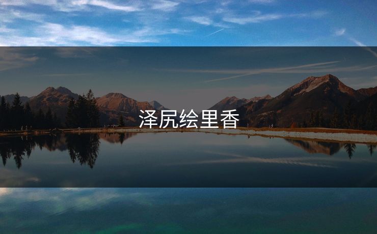 泽尻绘里香 泽尻绘里香